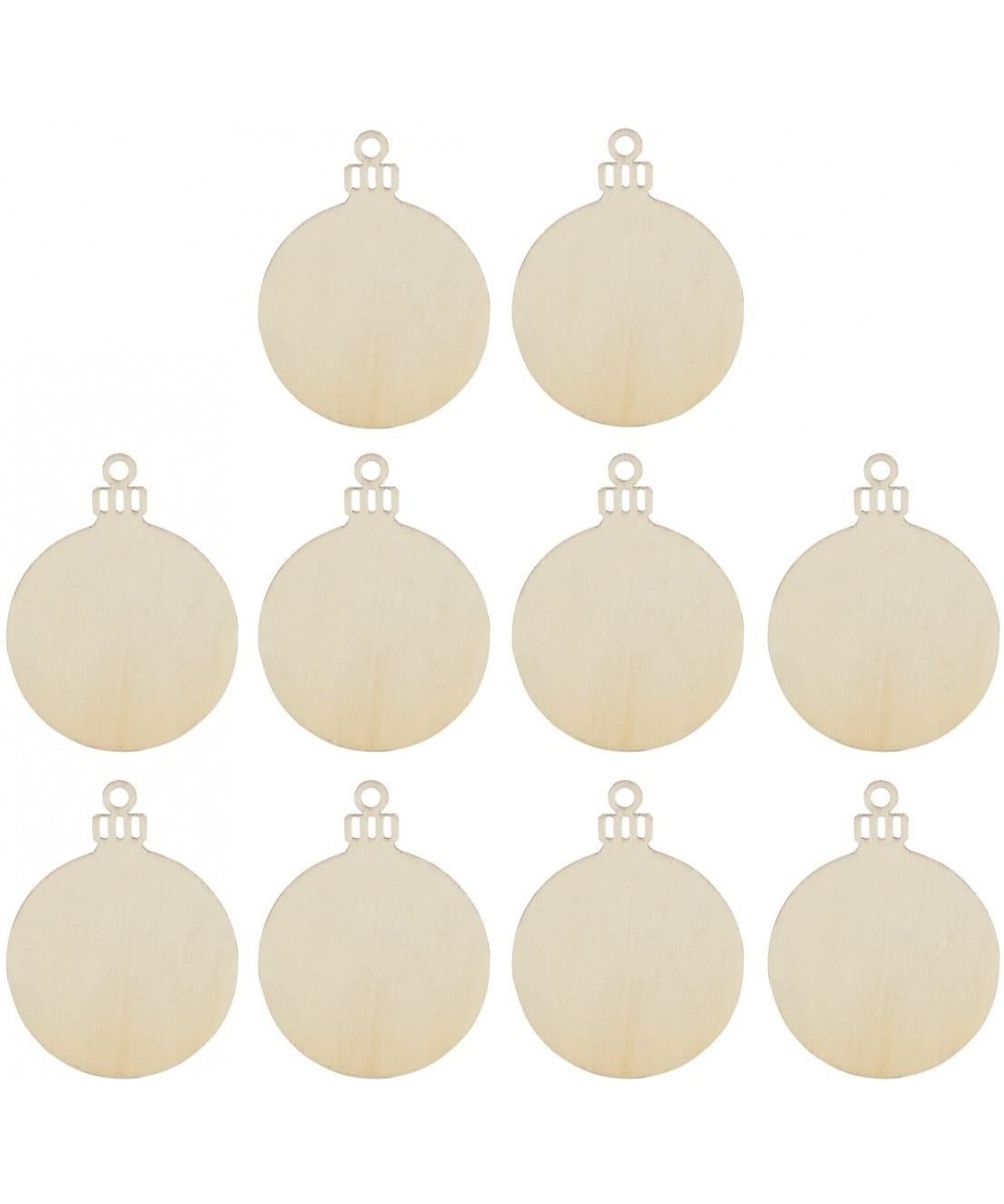 Wooden Round Bauble Hanging Christmas Tree Blank Decorations Gift Tag Shapes for Wedding DIY- Pack of 10 - CT12O89HBUA $7.12 ...