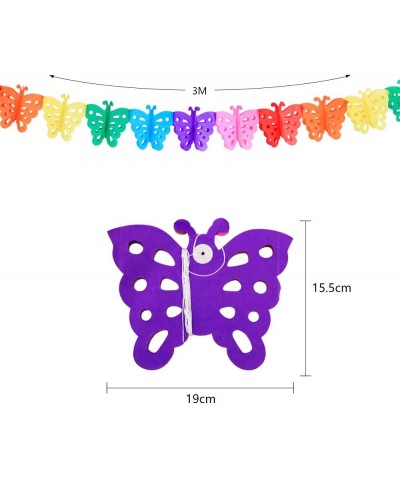 4 Pack Butterfly Papper Tissue for Baby Shower Party Supplies 3D Pull flower Banners Garland for Kids Party- Colorful Rainbow...