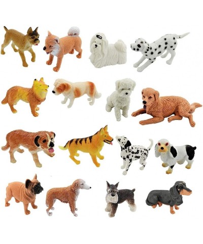 A Set of 20 Cool Realistic Dog Figurine Collection (Sizes 2" - 3.5") Plastic. Great for Pretend Play and Cake Decorations. Ve...