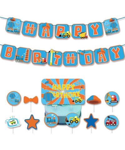 Blippi Birthday Party Supplies- Blippi Birthday Decorations- Includes Blippi Birthday Banner- 11 Cake Toppers- 20 Blippi Ball...