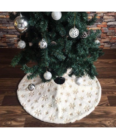 Christmas Tree Skirt Plush Ornaments Decorations Xmas Decor for Holiday Party Home - 5 - CW18U7GNZKN $21.85 Tree Skirts