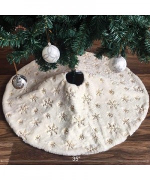 Christmas Tree Skirt Plush Ornaments Decorations Xmas Decor for Holiday Party Home - 5 - CW18U7GNZKN $21.85 Tree Skirts