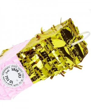 Champagne Bottle Party Pinata with Gold Foil (Pink- White- 16.5 x 7 x 3 Inches) - C618KWO0Y5R $14.26 Piñatas