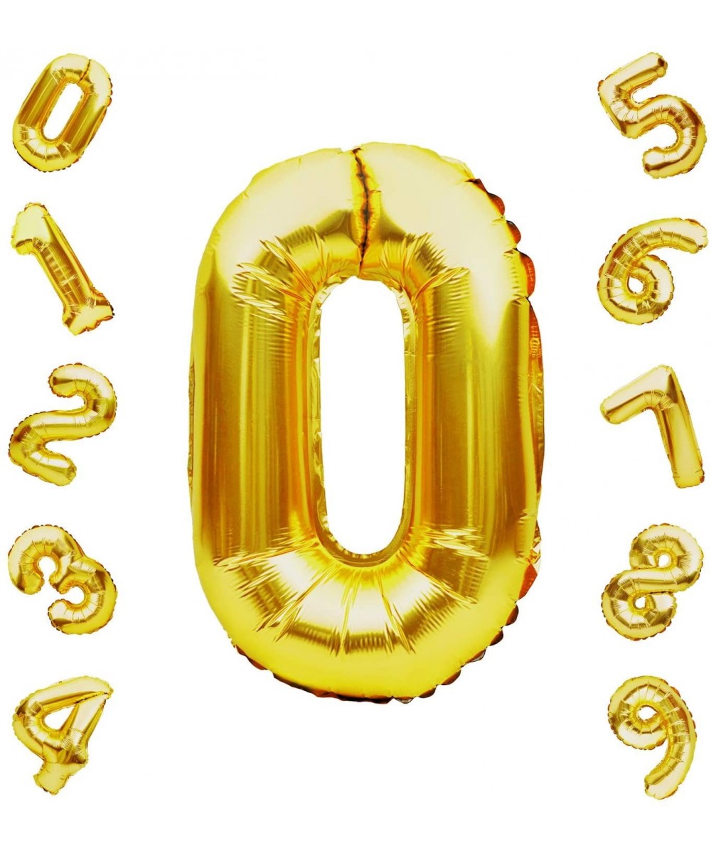 40 Inch Gold Number Balloons Birthday Large Number Balloons Jumbo Digital 0 Foil Number Balloons Big Mylar Number Balloons Gi...