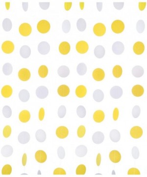 Yellow White Circle Garland Paper Garland Party Streamer Banner Backdrop Hanging Decorations Polka Dot Party Supplies- 2" in ...