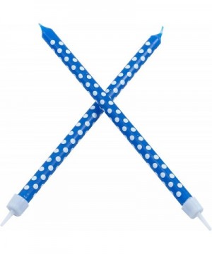 Long Party Candles and Holders- Blue- 1-Pack (10 Candles in Total) - Blue - CA12D7ETNZP $5.68 Cake Decorating Supplies