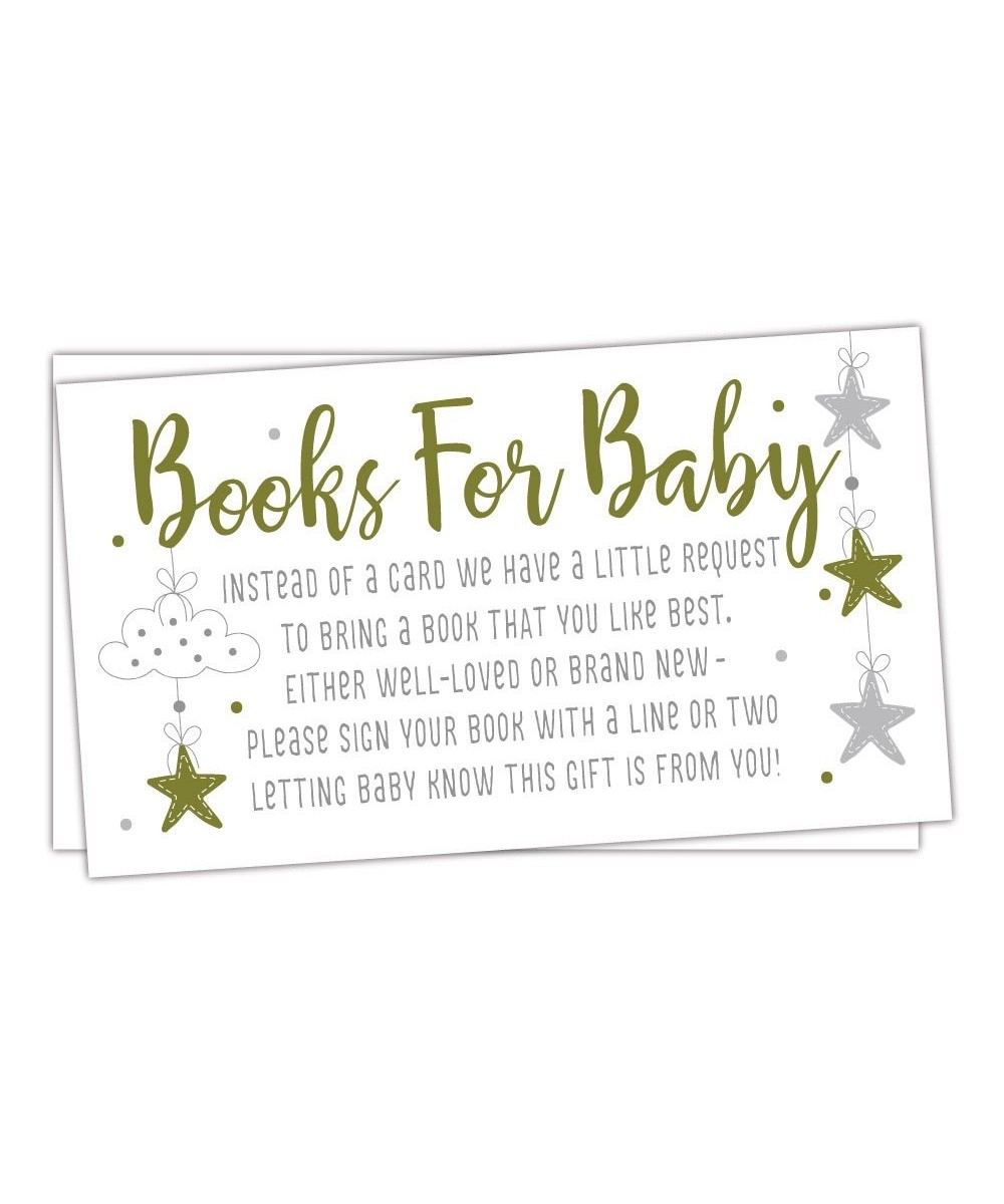 50 Twinkle Little Star Books for Baby Shower Request Cards - Invitation Inserts - CZ180QX4ECY $7.41 Invitations