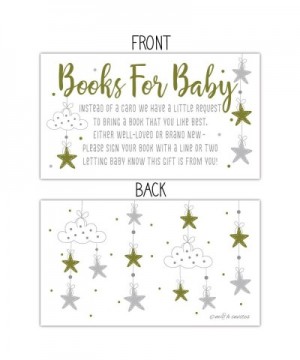 50 Twinkle Little Star Books for Baby Shower Request Cards - Invitation Inserts - CZ180QX4ECY $7.41 Invitations