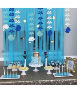 It's A BOY Whale Banners & 6 Packs Garlands & 6 Packs Cake Toppers for Baby Shower Blue Themed Hanging Garlands Cutout Decor ...