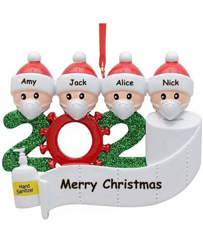 Personalized 2-7 Family Members Name Christmas Ornament Kit- 2020 Quarantine Survivor Family Customized Christmas Decorating ...