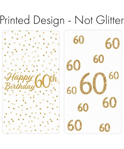 White and Gold 60th Birthday Mini Candy Bar Wrappers - 45 Stickers - CS188ZWME83 $6.09 Favors