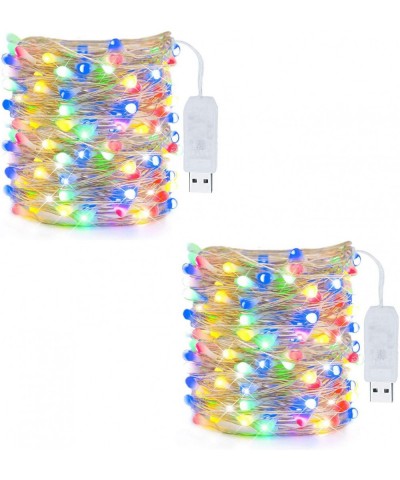33ft 100 Led USB Powered LED Fairy String Lights- Waterproof Starry Milk White Bulb Copper String Lights for Bedroom Indoor O...