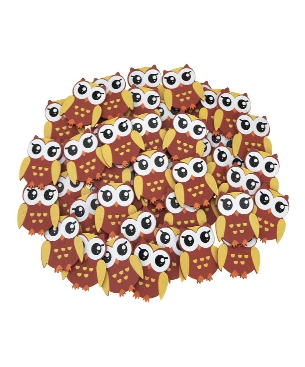 Small Owl Animal Wooden Baby Favors- Brown- 1-1/4-Inch (50-Piece) - C617YEUYNHZ $7.63 Favors