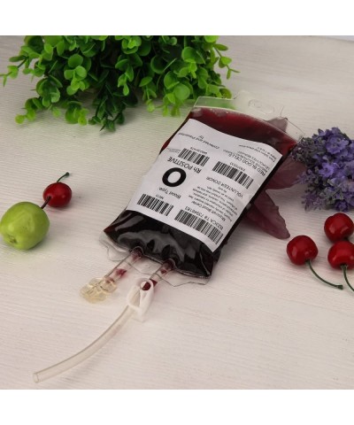 Halloween Party Drink Container- Blood Bag- Perfect as Halloween Props- Decoration- Costume- 12 Fl Oz/ 350cc- with Syringe an...