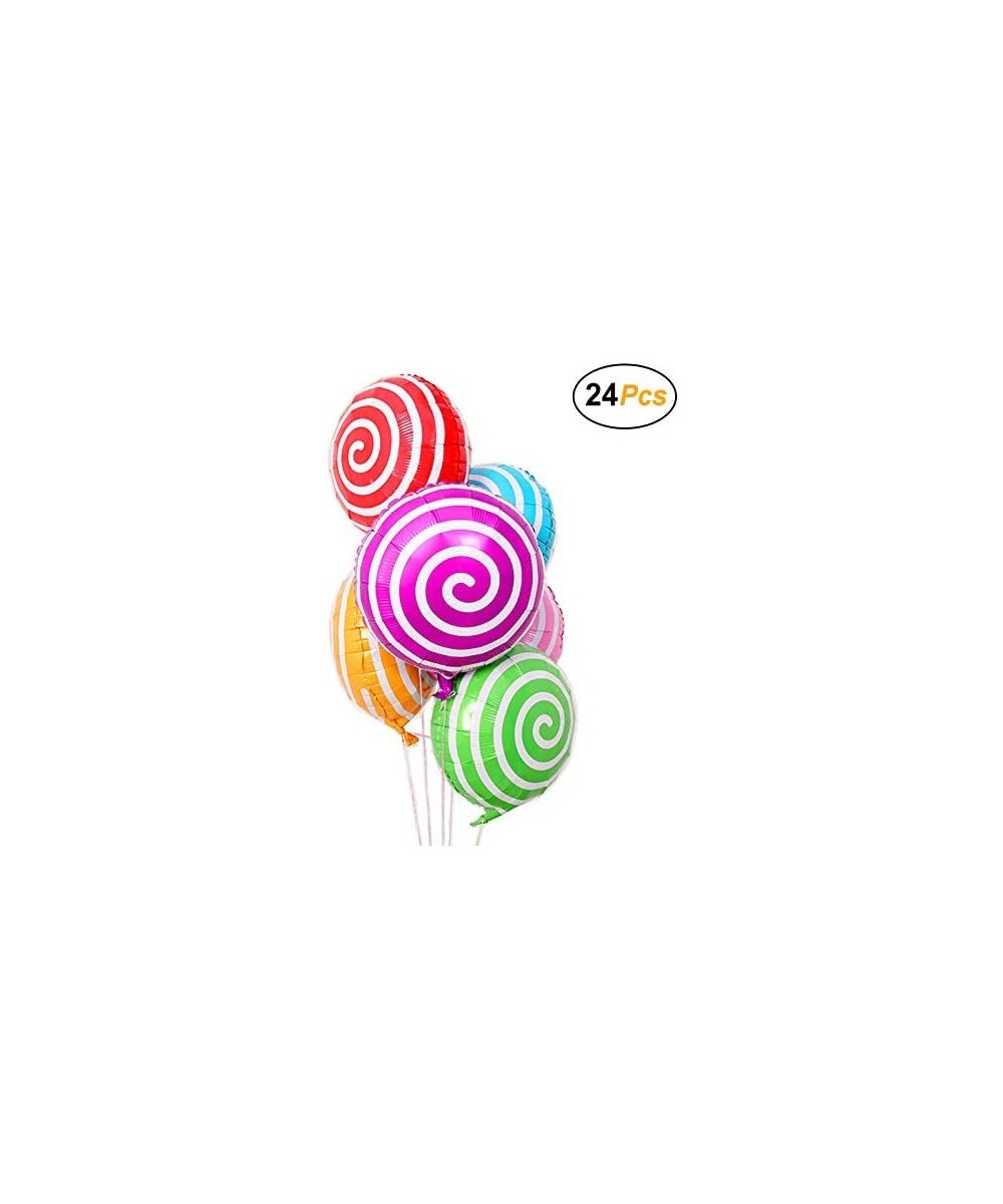 18" Colorful Lollipop Balloons Candy Foil Balloons Spiral Mylar Balloons for Party Decoration- Pack of 24 - CZ187Z84G4H $8.89...