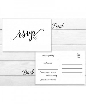 50 RSVP Heart Postcards (Thick Card Stock) - Any Occasion - Response Card- RSVP Reply- Wedding- Rehearsal Dinner- Baby Shower...