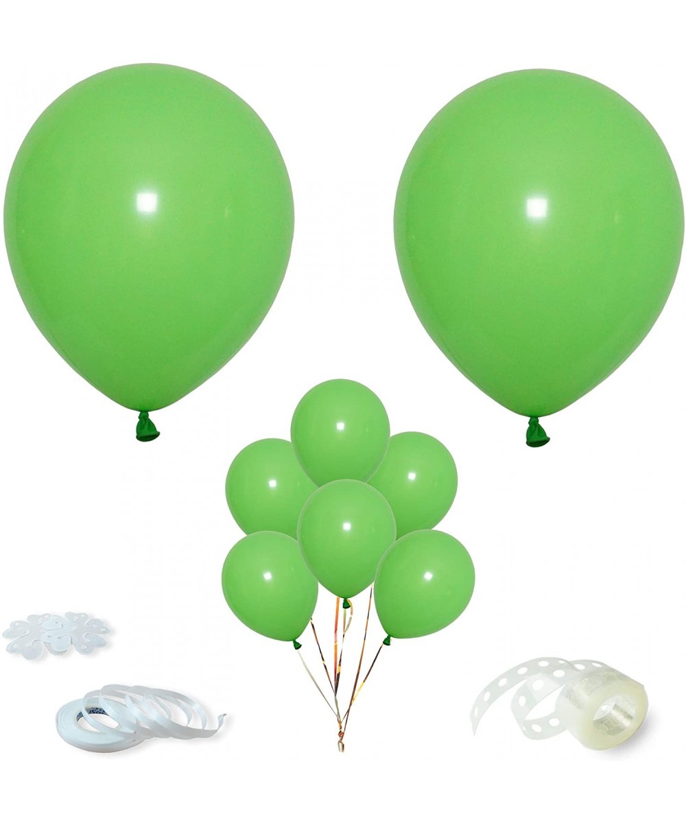 Lime Green Balloons - 12 inches Lime Green Color Latex Balloons (Pack of 50)- Very Thick (32g/pc) Helium Grade + Balloon Garl...