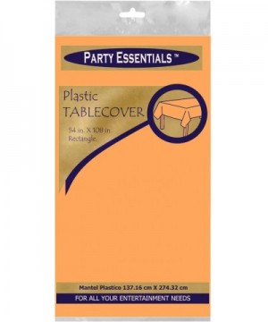 Heavy Duty Plastic Table Cover Available in 44 Colors- 54" x 108"- Neon Orange - Neon Orange - CI119KH4IQ3 $3.98 Tablecovers