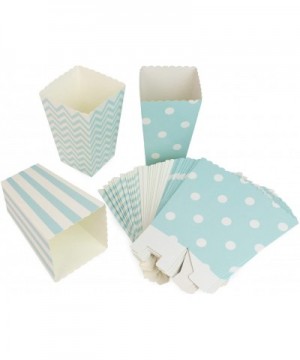 Blue Paper Popcorn Boxes Chevron Striped Polka Dot 36PCS - Blue - CU18KG7RSXL $6.51 Favors