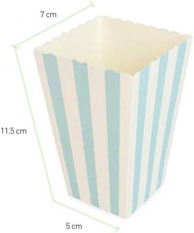 Blue Paper Popcorn Boxes Chevron Striped Polka Dot 36PCS - Blue - CU18KG7RSXL $6.51 Favors