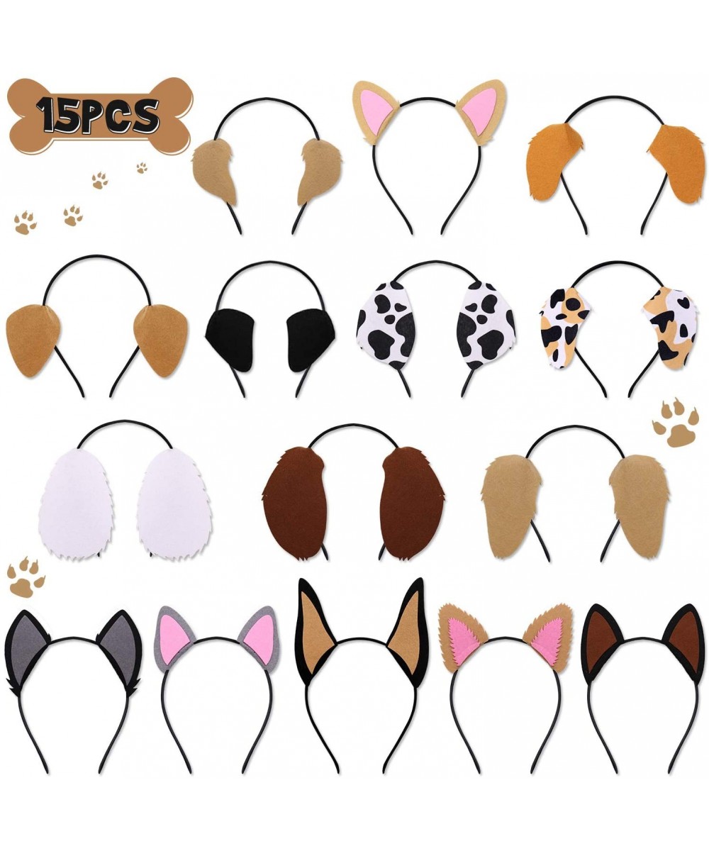 15 PCS Puppy Dogs Ear Headbands for Pet Birthday Party Favors Kids Toddlers Adults Costumes Dress-up Photo Booth Props Party ...