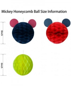 Mickey Mouse Party Decoration Kit- Mickey Color Red Black Yellow Paper Honeycomb Balls Tassel Garland Mickey Color Banner Par...