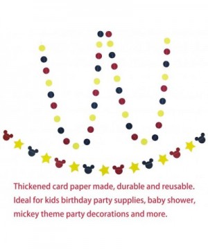 Mickey Mouse Party Decoration Kit- Mickey Color Red Black Yellow Paper Honeycomb Balls Tassel Garland Mickey Color Banner Par...