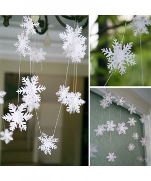 12 Pcs/Set White Paper Snowflake Pendant 3D Garland Wedding New Year Decor Christmas Tree Room Door Decoration - CB18YR4OHSQ ...