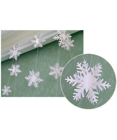 12 Pcs/Set White Paper Snowflake Pendant 3D Garland Wedding New Year Decor Christmas Tree Room Door Decoration - CB18YR4OHSQ ...