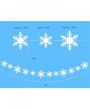 12 Pcs/Set White Paper Snowflake Pendant 3D Garland Wedding New Year Decor Christmas Tree Room Door Decoration - CB18YR4OHSQ ...