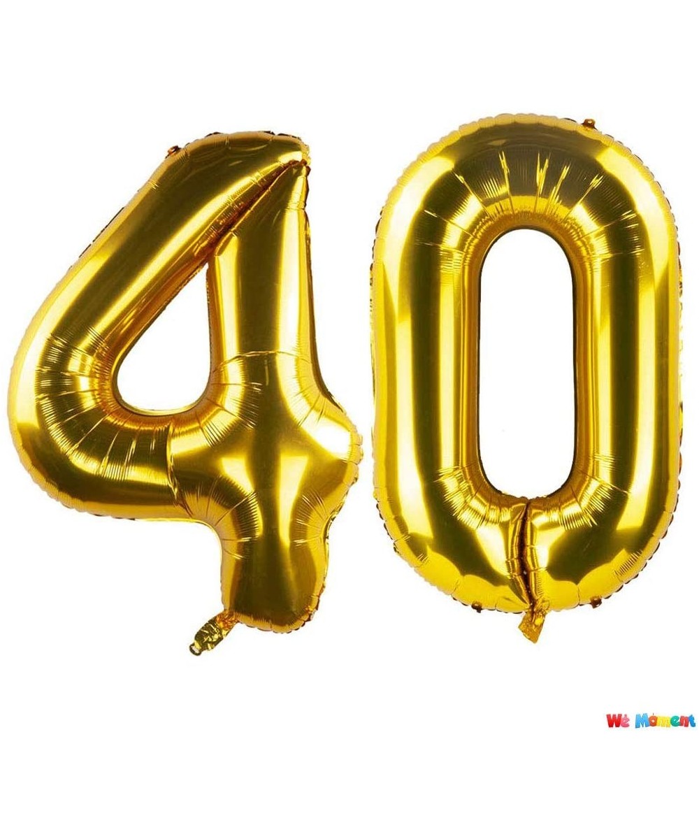 40 Inch Gold Number 40 Balloons Mylar Foil Balloon for 40th Birthday Anniversary Decorations - Gold-40 - CO19638QDED $7.94 Ba...