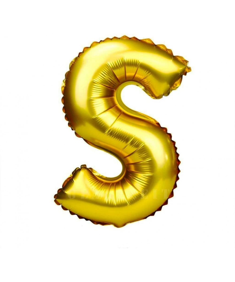16 Inch Gold Balloons Decor Letters A to Z Numbers 0 to 9 for Wedding Prom Birthday Party (Letter S) - Letter S - C317YGU56TL...