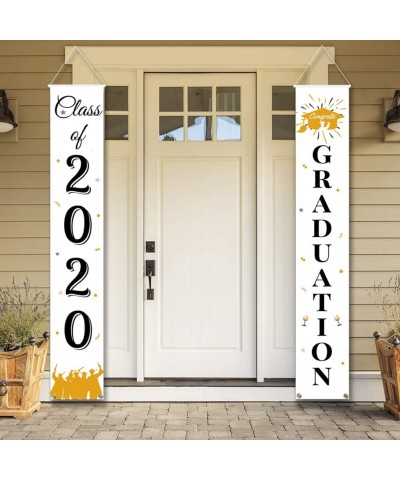 2020 Graduation Banners-Hanging Flags Porch Sign & Class of 2020 Banner-Graduation Party Decorations Supplies for Indoor/Outd...