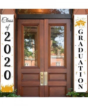 2020 Graduation Banners-Hanging Flags Porch Sign & Class of 2020 Banner-Graduation Party Decorations Supplies for Indoor/Outd...