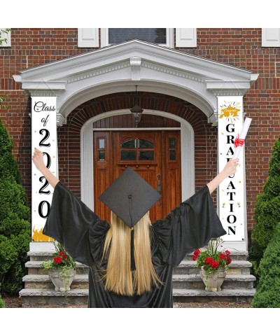 2020 Graduation Banners-Hanging Flags Porch Sign & Class of 2020 Banner-Graduation Party Decorations Supplies for Indoor/Outd...