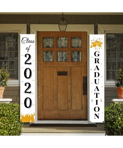 2020 Graduation Banners-Hanging Flags Porch Sign & Class of 2020 Banner-Graduation Party Decorations Supplies for Indoor/Outd...