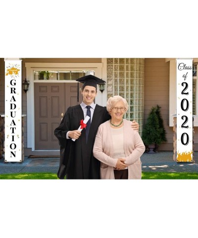 2020 Graduation Banners-Hanging Flags Porch Sign & Class of 2020 Banner-Graduation Party Decorations Supplies for Indoor/Outd...
