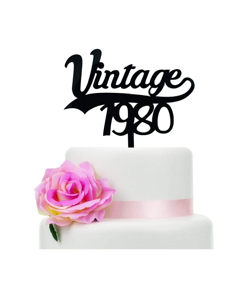 Vintage 1980 Cake Topper 40th Birthday Party 40th Anniversary Reunion Decorations Supplies - CZ198G0CMDQ $8.04 Cake & Cupcake...