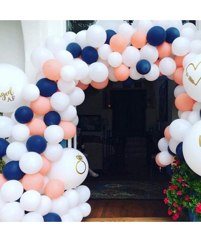 Gender Reveal Latex Balloons Navy Rosegold White Balloon Arch Garland kit 100 Packs 12 Inches for Baby Shower Birthday Party ...
