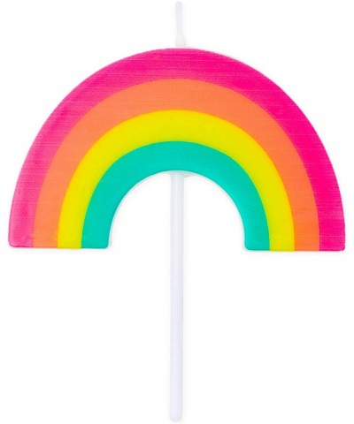 Rainbow Birthday Cake Topper with Long Thin Candles in Holders (5.5 in- 25 Pack) - CX18W3MRLIE $6.26 Birthday Candles