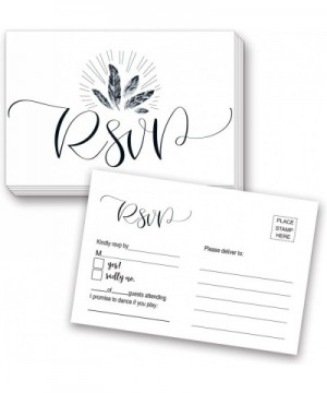 RSVP Cards- Pack of 50 RSVP Postcards- Response Cards for Wedding Invitations- Bridal Shower- Baby Shower- Birthday Party- No...