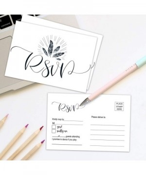 RSVP Cards- Pack of 50 RSVP Postcards- Response Cards for Wedding Invitations- Bridal Shower- Baby Shower- Birthday Party- No...