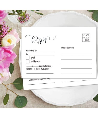 RSVP Cards- Pack of 50 RSVP Postcards- Response Cards for Wedding Invitations- Bridal Shower- Baby Shower- Birthday Party- No...