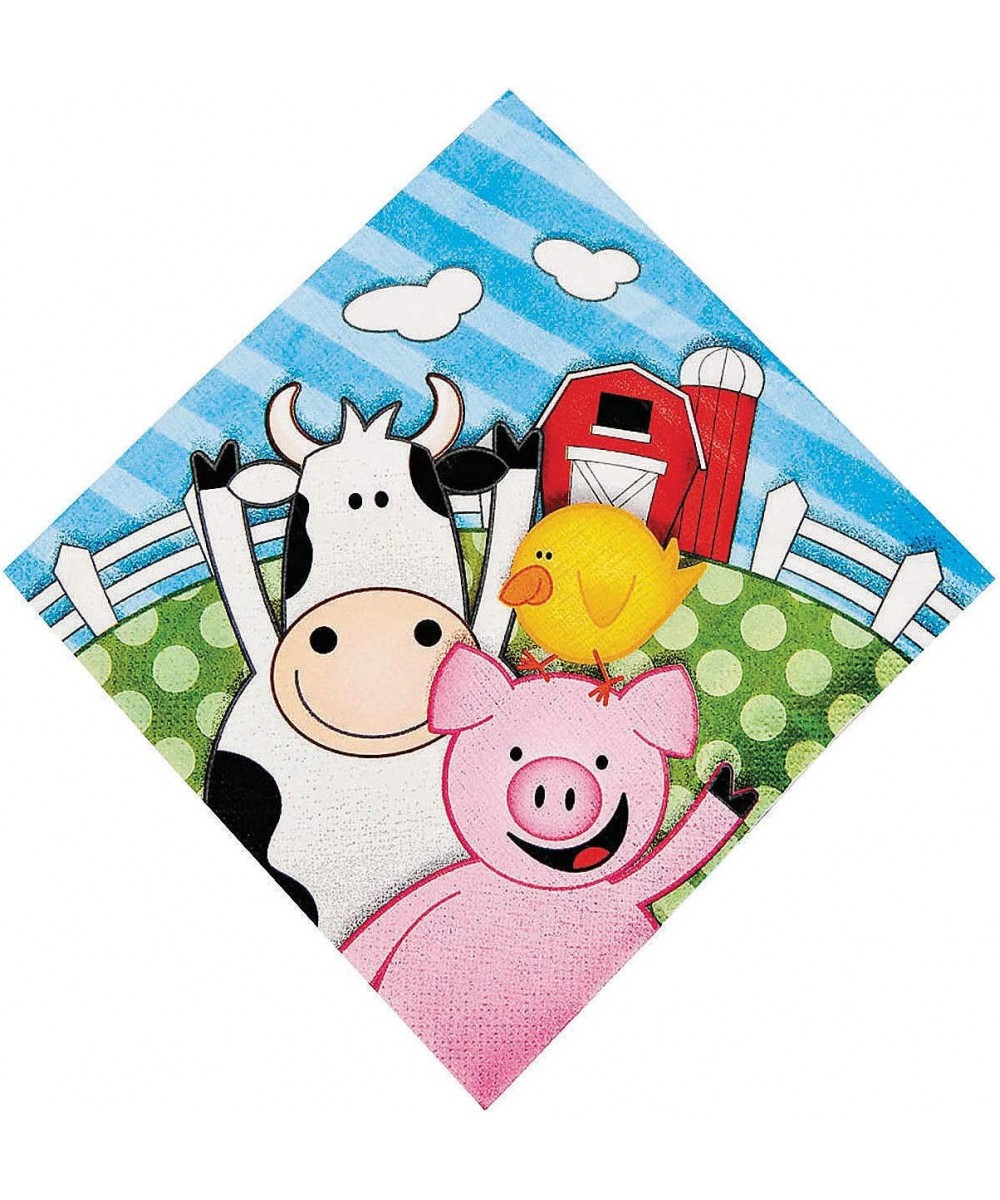 Farm 1st Birthday Lunch Napkins for Birthday - Party Supplies - Print Tableware - Print Napkins - Birthday - 16 Pieces - CV11...