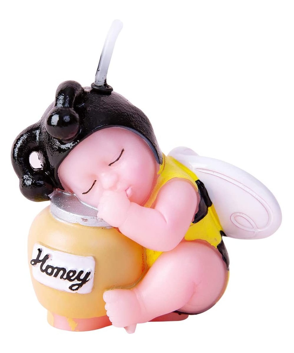 Adorable Mini Bee Baby Honey Jar Birthday Candle Cake Topper Candle for Baby Shower Favors Party Decoration - CA12N39E03A $8....