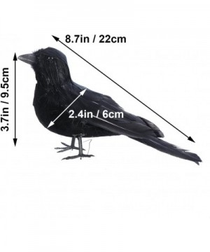Realistic Crow Prop Stand Crows Ravens Halloween Desk Decoration for Home Outdoors Indoor Photo Booth Props - CV18WEXMHUW $5....