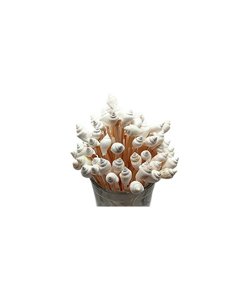 100 White Seashell Toothpicks for Beach Wedding Shell Tiki Bar Parties - CJ184SWGEM2 $5.50 Favors