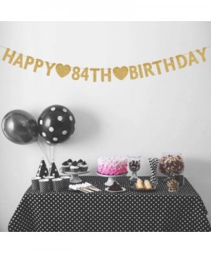 Gold Happy 84th Birthday Banner- Glitter 84 Years Old Woman or Man Party Decorations- Supplies - Gold-happy - C819IHLTY78 $5....