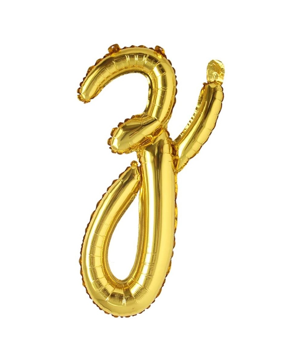 18 inch Gold DIY a-z Handwriting Lowercase Letters Name Foil Balloon Letter Character Birthday Wedding Party Decoration Ballo...