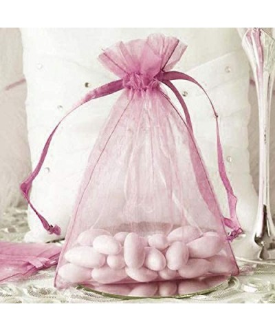 50 pcs 5x7-Inch Pink Organza Drawstring Bags - Wedding Party Favors Jewelry Pouch Candy Gift Bags - Pink - CB12NUDDYDP $10.33...